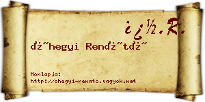 Óhegyi Renátó névjegykártya