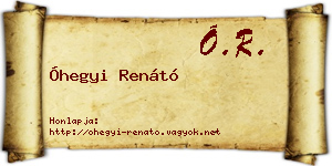 Óhegyi Renátó névjegykártya